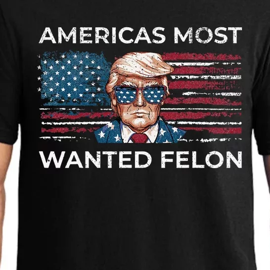 Americas Most Wanted Felon Funny Pro Trump 2024 Pajama Set