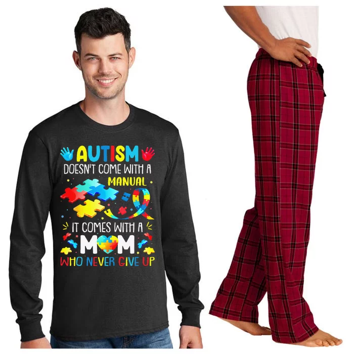 Autism Mom Women Mother Mama Mother's Day Autism Awarenes Long Sleeve Pajama Set