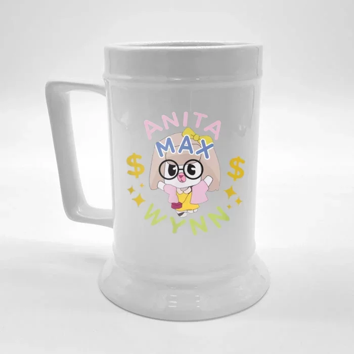 Anita Max Wynn Front & Back Beer Stein