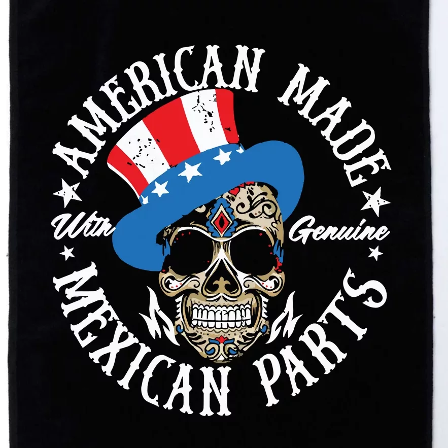 American Made With Genuine Mexican Parts Skull Platinum Collection Golf Towel