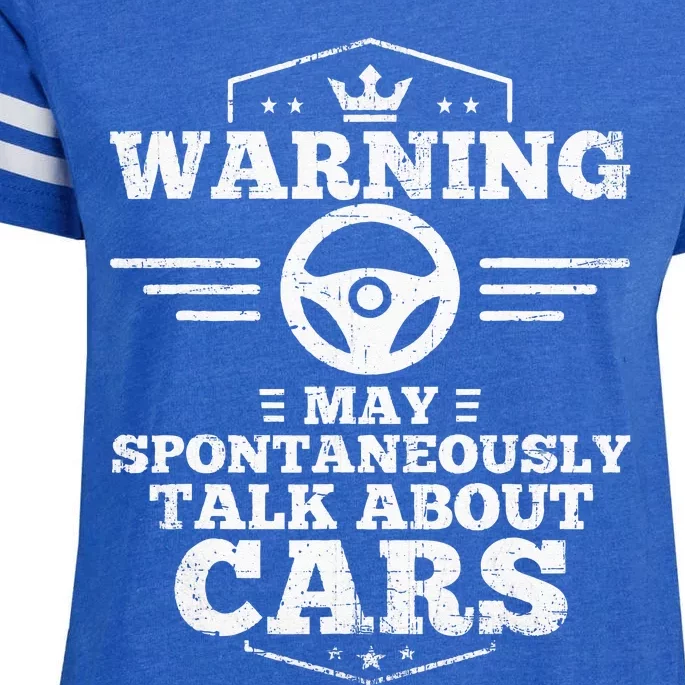 Auto Mechanic Warning I May Spontaneously Talk Cars Enza Ladies Jersey Football T-Shirt