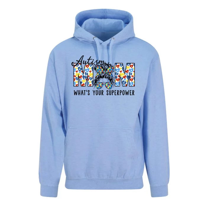 Autism Mom Whats Your Superpower Autism Awareness Unisex Surf Hoodie