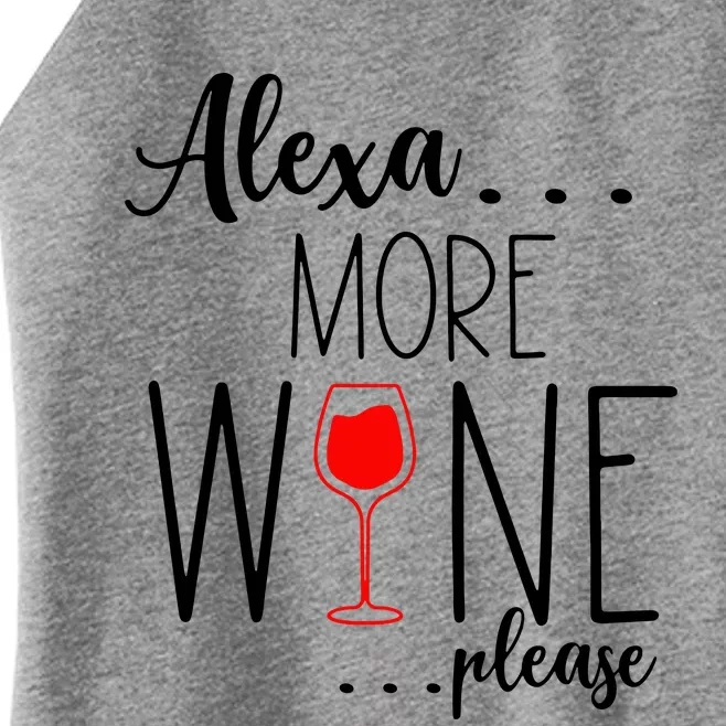 Alexa More Wine Please Women’s Perfect Tri Rocker Tank