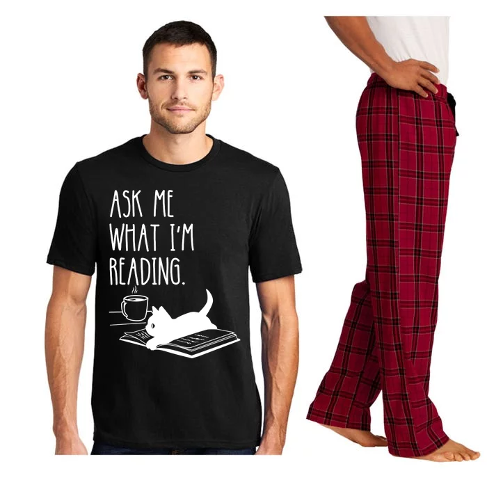 Ask Me What I'm Reading Book Illustration Pajama Set