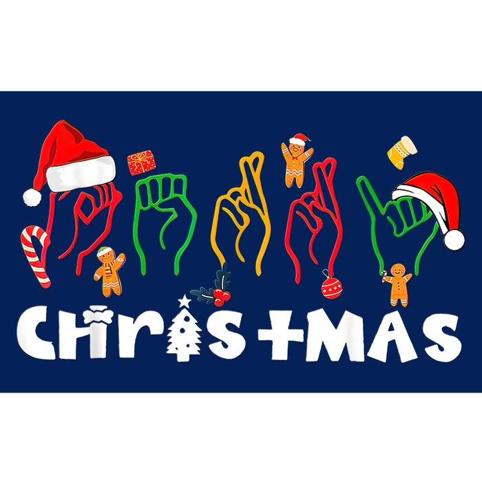 ASL Merry Xmas American Sign Language Christmas Holiday Bumper Sticker