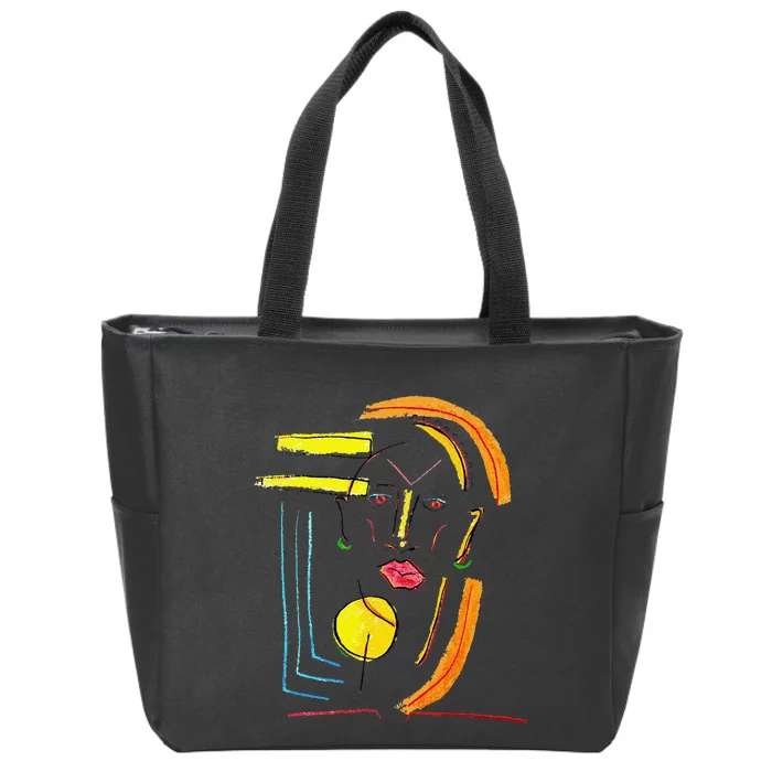 Ariana Marisol X Puppy Love Abstract Portrait Zip Tote Bag