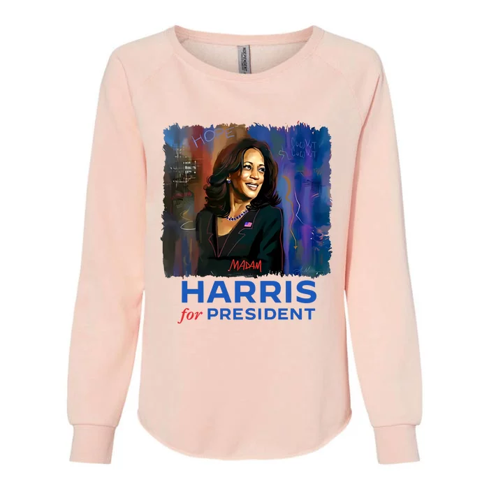 Adrienne Muse X Janeeka Muse Madammuse Hope In Harris Womens California Wash Sweatshirt