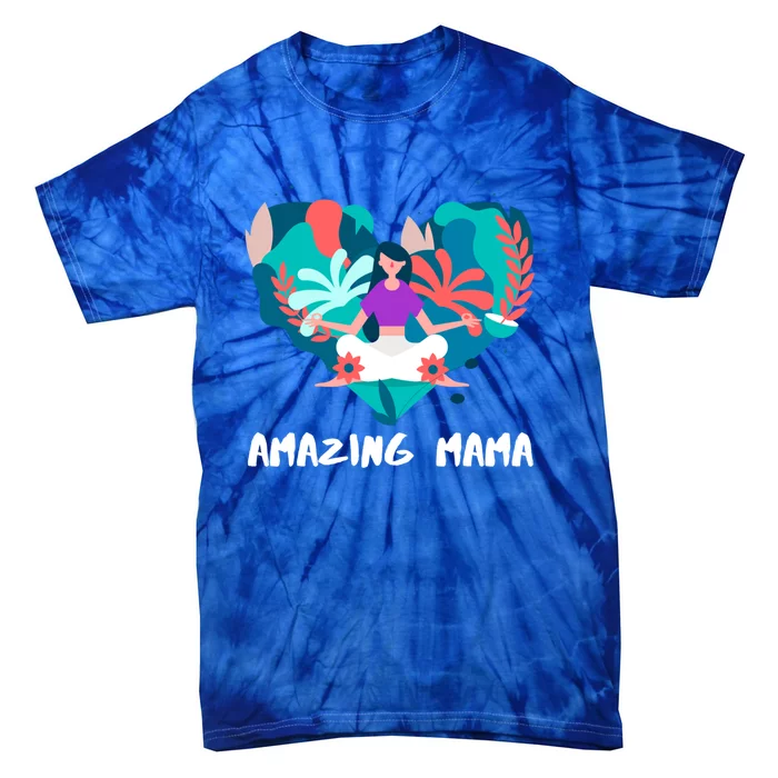 Amazing Mama Yoga Mom Gift Tie-Dye T-Shirt