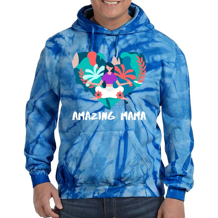 Amazing Mama Yoga Mom Gift Tie Dye Hoodie