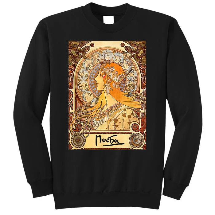 Alphonse Mucha Zodiac Art Nouveau Tall Sweatshirt