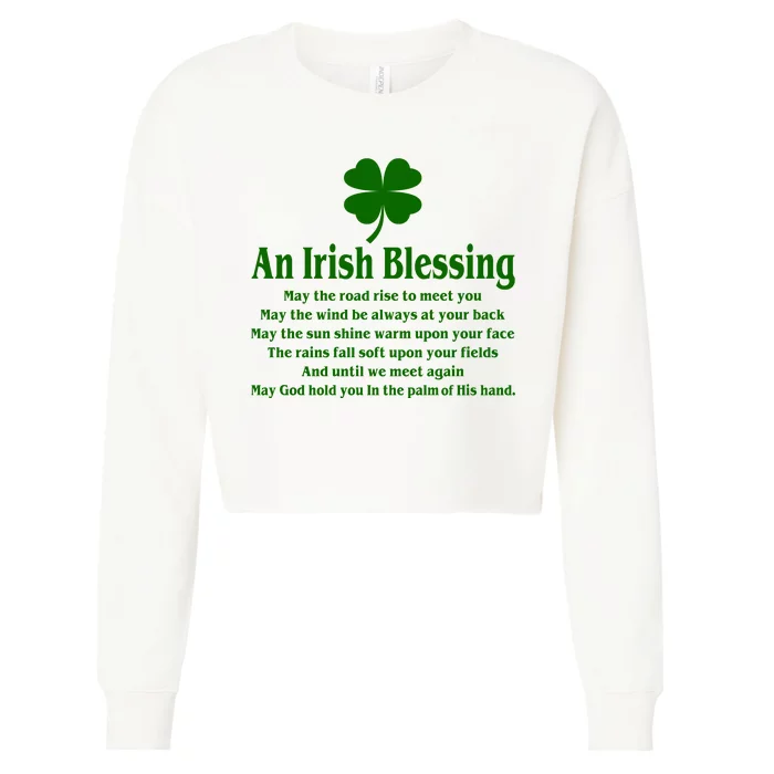 An Irish Blessing Cropped Pullover Crew