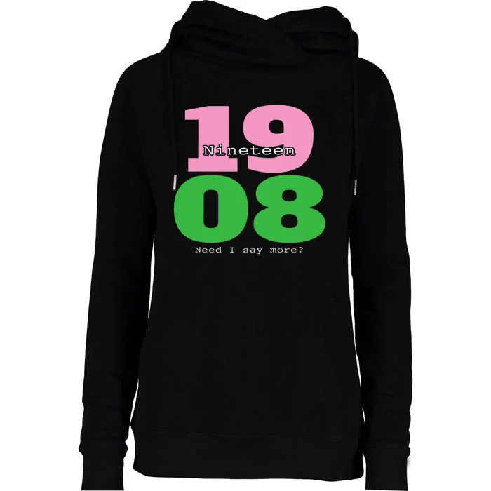 A Nineteen 08 Sorority Womens Funnel Neck Pullover Hood