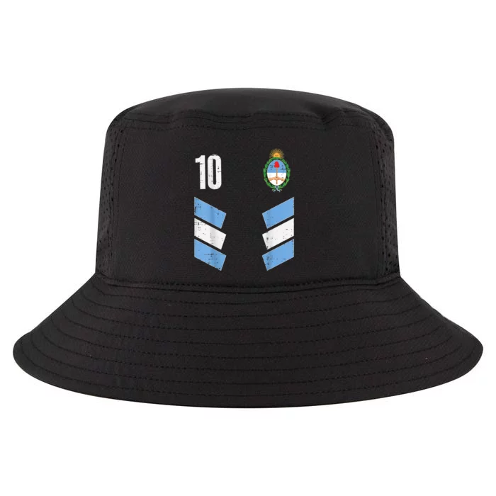 Argentina Number 10 Soccer Fan    Boys Girls Cool Comfort Performance Bucket Hat