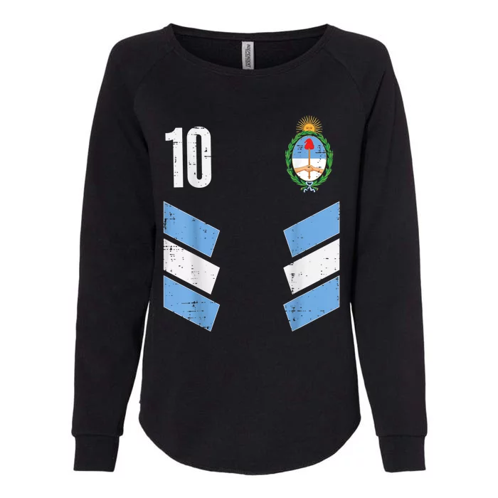 Argentina Number 10 Soccer Fan    Boys Girls Womens California Wash Sweatshirt