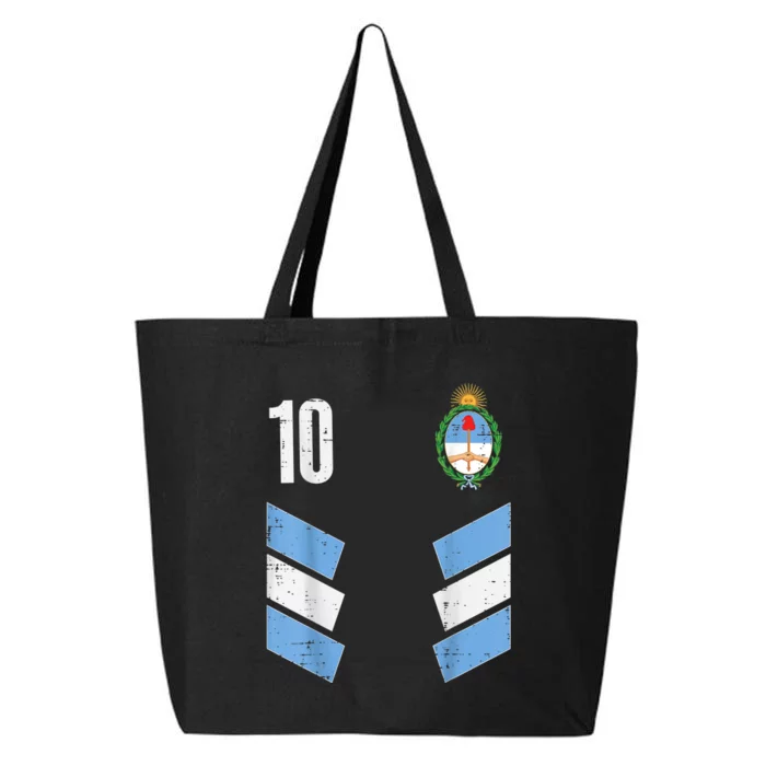 Argentina Number 10 Soccer Fan    Boys Girls 25L Jumbo Tote