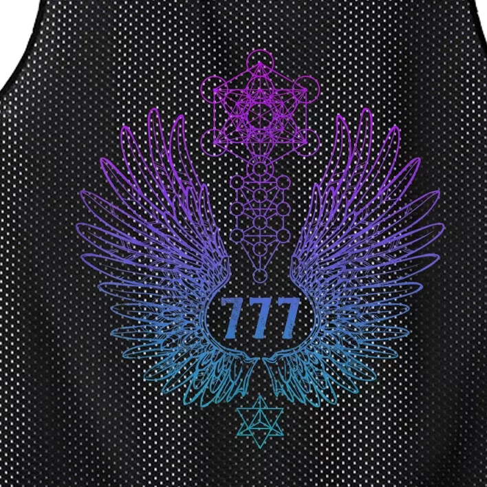 Angel Number 777 Sacred Geometry Healing Mesh Reversible Basketball Jersey Tank