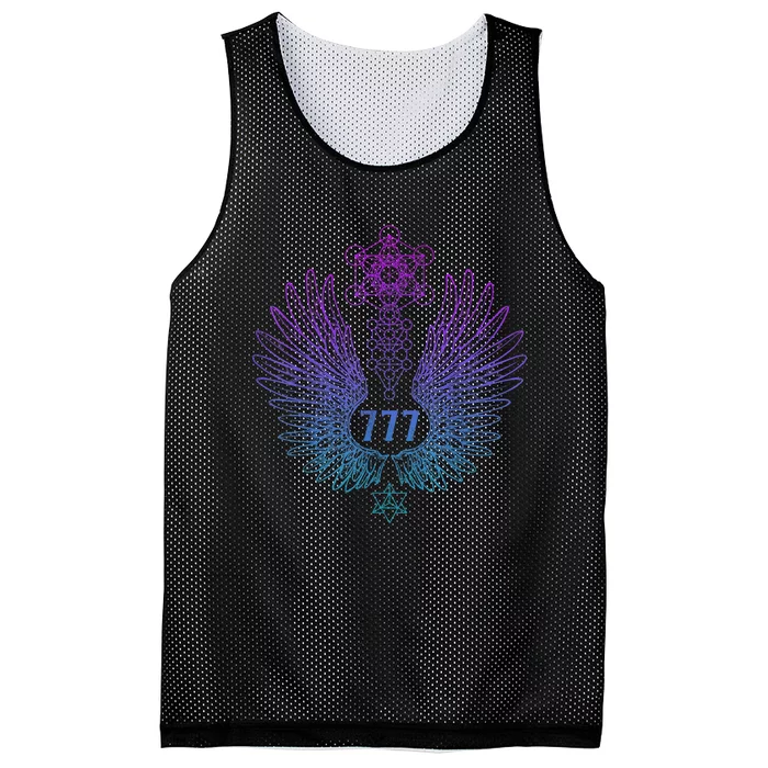 Angel Number 777 Sacred Geometry Healing Mesh Reversible Basketball Jersey Tank