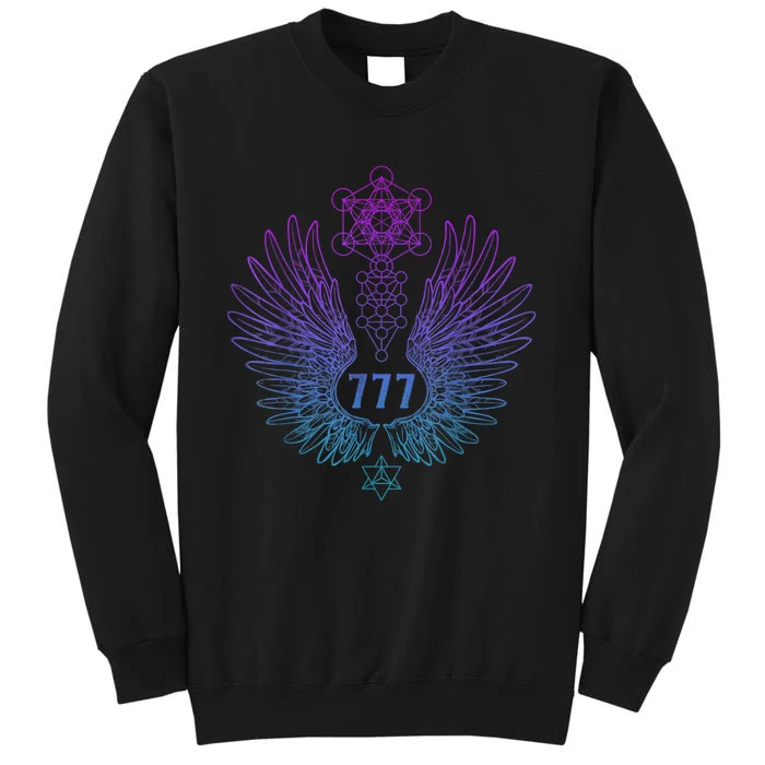 Angel Number 777 Sacred Geometry Healing Tall Sweatshirt