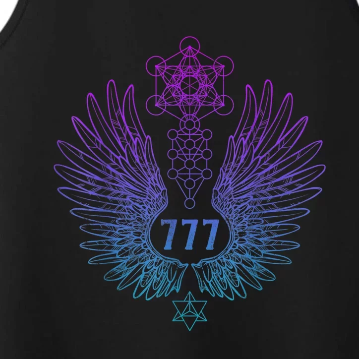 Angel Number 777 Sacred Geometry Healing Performance Tank