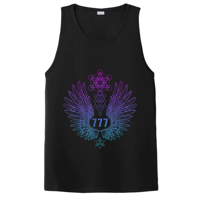 Angel Number 777 Sacred Geometry Healing Performance Tank