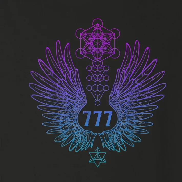 Angel Number 777 Sacred Geometry Healing Toddler Long Sleeve Shirt