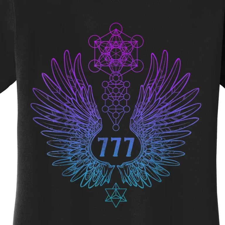 Angel Number 777 Sacred Geometry Healing Women's T-Shirt