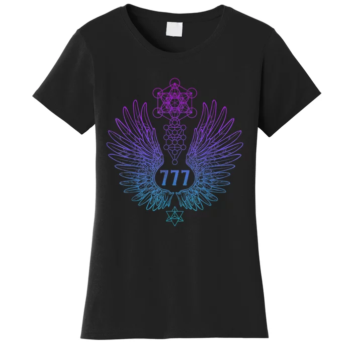 Angel Number 777 Sacred Geometry Healing Women's T-Shirt