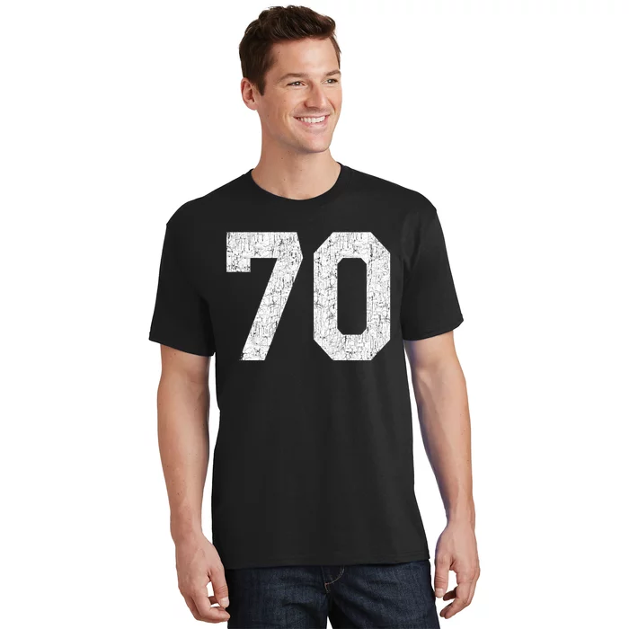 Athlete Number 70 Jersey Uniform Number #70 Athletic Style Sports Teams T-Shirt