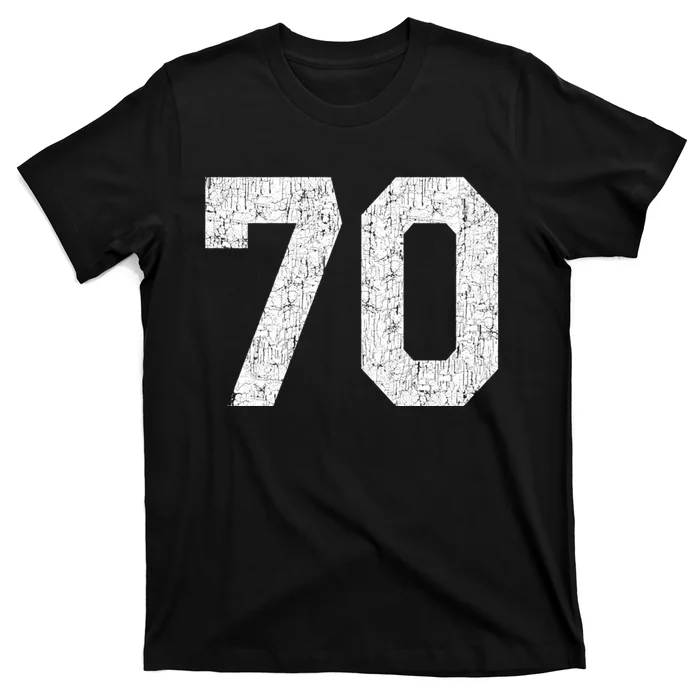 Athlete Number 70 Jersey Uniform Number #70 Athletic Style Sports Teams T-Shirt