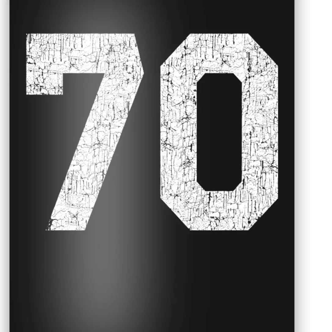 Athlete Number 70 Jersey Uniform Number #70 Athletic Style Sports Teams Poster