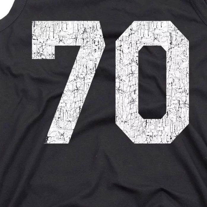 Athlete Number 70 Jersey Uniform Number #70 Athletic Style Sports Teams Tank Top