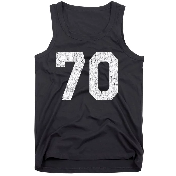 Athlete Number 70 Jersey Uniform Number #70 Athletic Style Sports Teams Tank Top