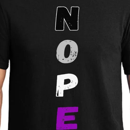 Asexual Nope Ace Pride Flag Asexuality Lgbt Community Pajama Set