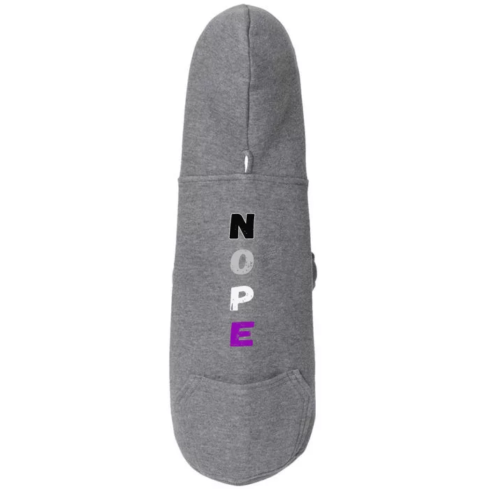 Asexual Nope Ace Pride Flag Asexuality Lgbt Community Doggie 3-End Fleece Hoodie