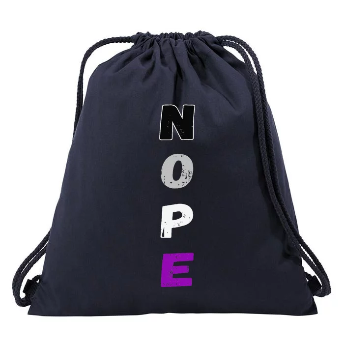 Asexual Nope Ace Pride Flag Asexuality Lgbt Community Drawstring Bag