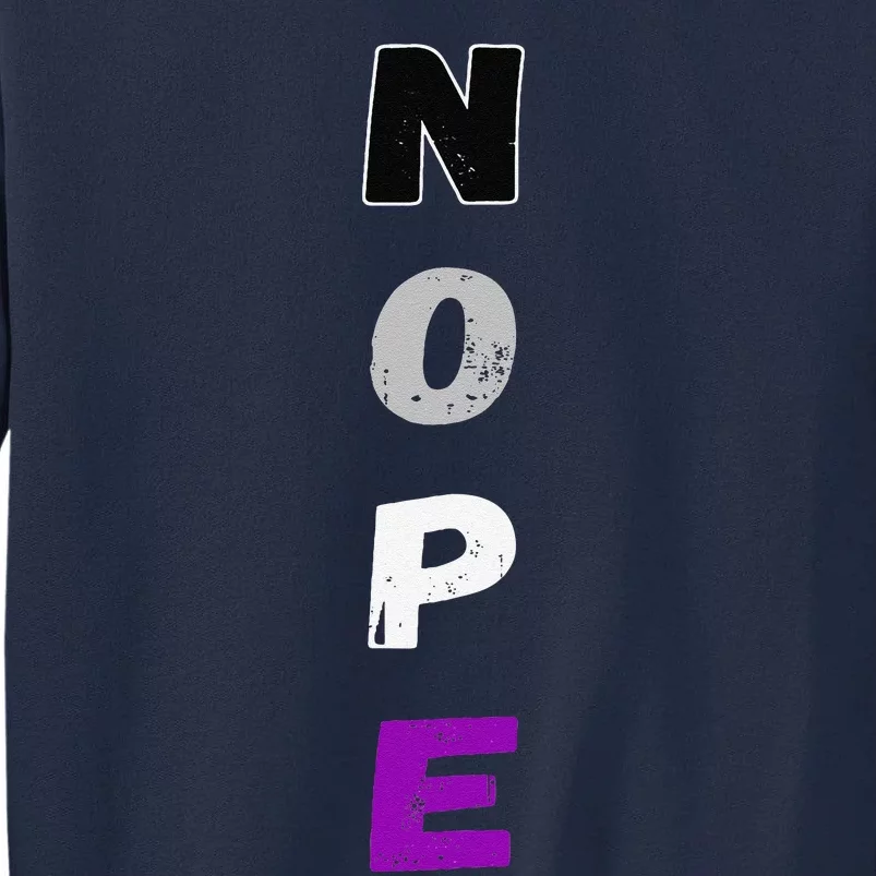 Asexual Nope Ace Pride Flag Asexuality Lgbt Community Tall Sweatshirt