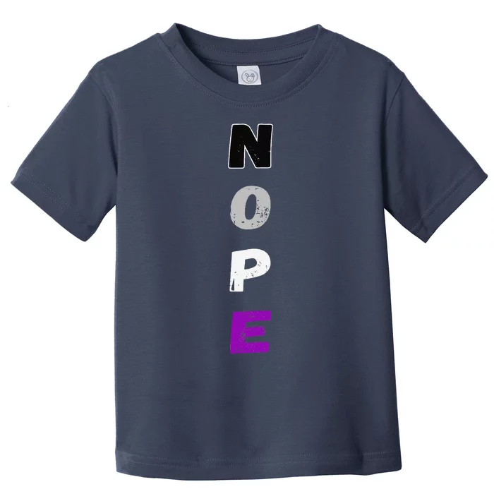 Asexual Nope Ace Pride Flag Asexuality Lgbt Community Toddler T-Shirt