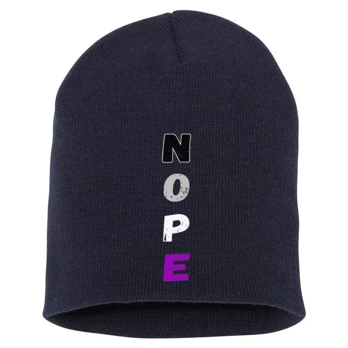 Asexual Nope Ace Pride Flag Asexuality Lgbt Community Short Acrylic Beanie