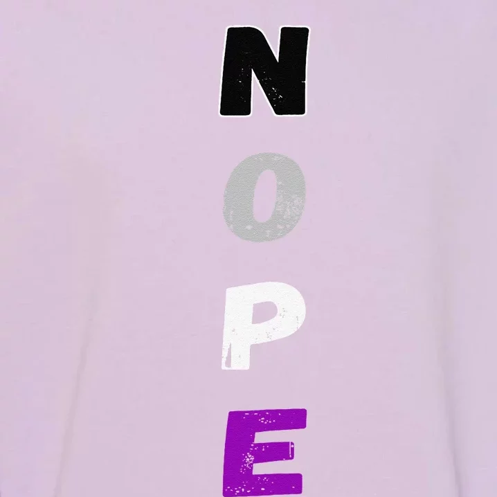 Asexual Nope Ace Pride Flag Asexuality Lgbt Community Garment-Dyed Sweatshirt