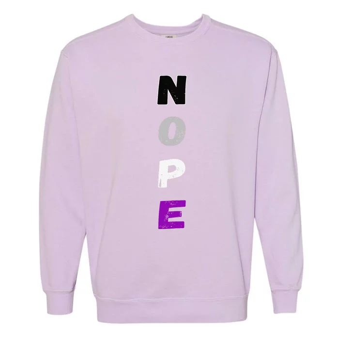 Asexual Nope Ace Pride Flag Asexuality Lgbt Community Garment-Dyed Sweatshirt