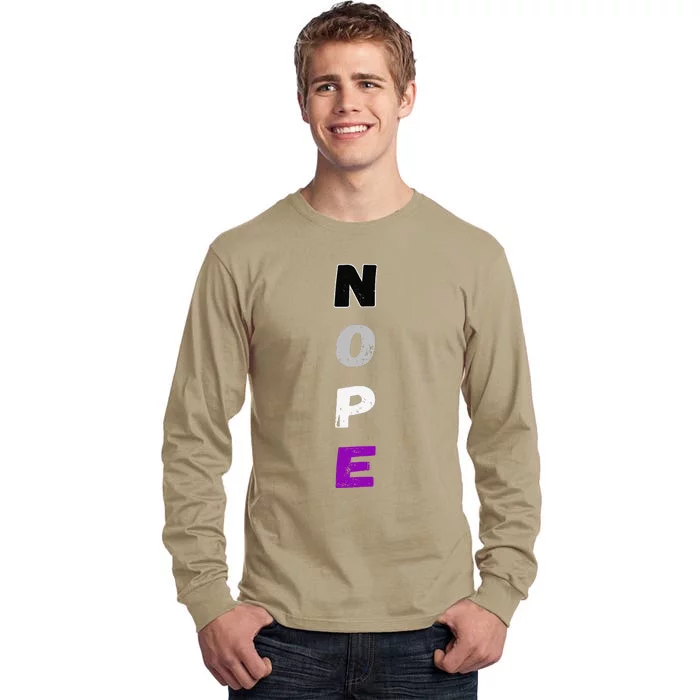 Asexual Nope Ace Pride Flag Asexuality Lgbt Community Tall Long Sleeve T-Shirt