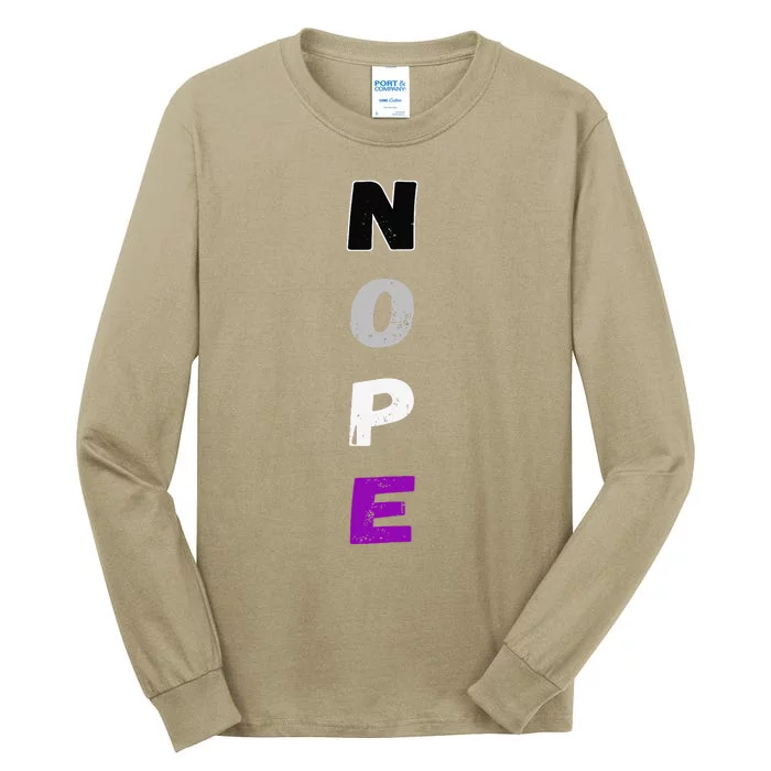 Asexual Nope Ace Pride Flag Asexuality Lgbt Community Tall Long Sleeve T-Shirt