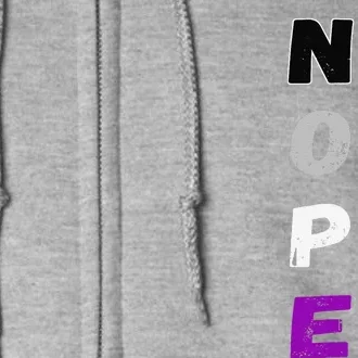 Asexual Nope Ace Pride Flag Asexuality Lgbt Community Full Zip Hoodie