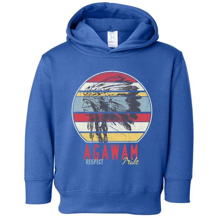 Agawam Native American Indian Tribe Respect Pride Retro Cute Gift Toddler Hoodie