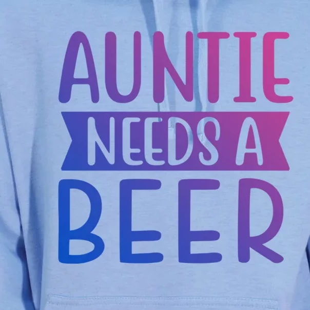 Auntie Needs A Beer Cute Gift Unisex Surf Hoodie