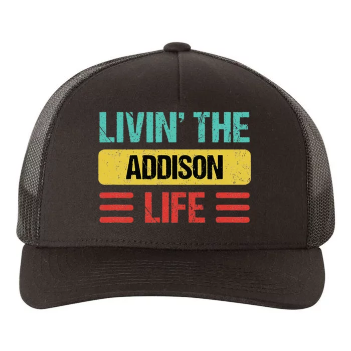 Addison Name Yupoong Adult 5-Panel Trucker Hat