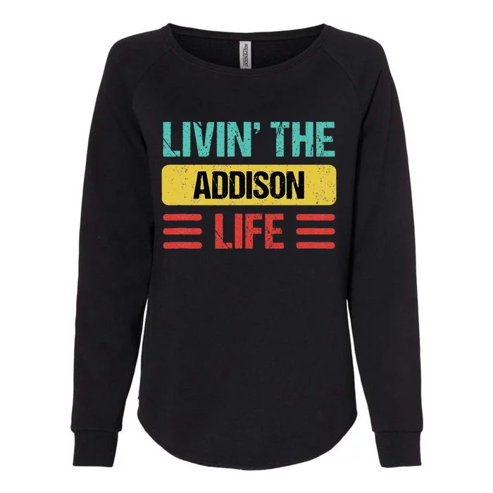 Addison Name Womens California Wash Sweatshirt