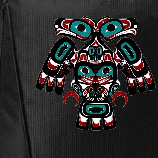 Alaska Native American Indian Tlingit Eagle Bear Clan Spirit City Backpack