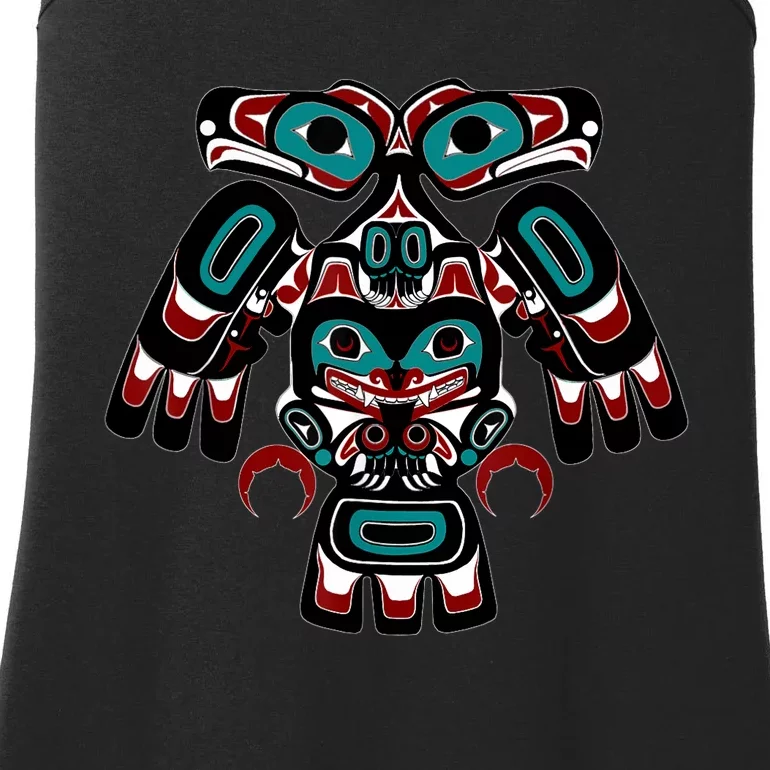 Alaska Native American Indian Tlingit Eagle Bear Clan Spirit Ladies Essential Tank