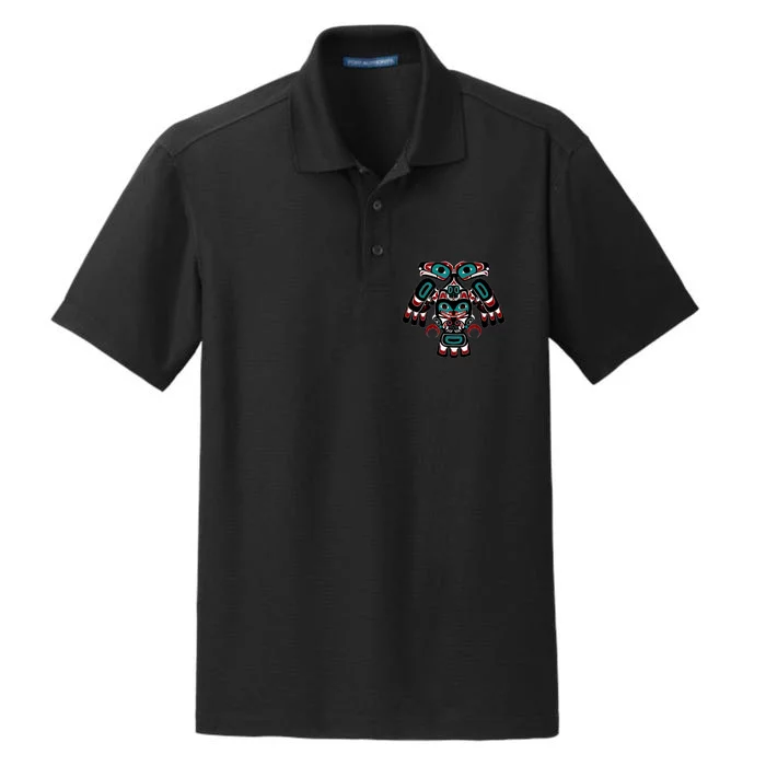 Alaska Native American Indian Tlingit Eagle Bear Clan Spirit Dry Zone Grid Performance Polo